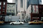 Buildings, cars, taxi cab, Cityscape, Manhattan, 28 October 1997, CNYV06P15_07