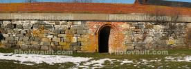 Brick Wall, Castle William and Mary, New Castle, Portsmouth, New Hampshire, Panorama, COED01_017