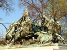 Cavalry charge, Grant Memorial, Statue, Sculpture, Horses, Wagon, Patina, Civil War, COND01_025