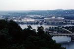 Fort Pitt Bridge, Three River Stadium, Monogahela River, Allegheny River, Pittsburgh, COPV01P04_05