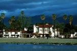 palm trees, Pacific Ocean, water, beach, coast, coastal, shoreline, building, hotel, CSCV01P11_06