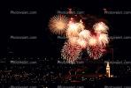 Fireworks, Boats, buildings, the Embarcadero, 50th anniversary party celebration for the Bay Bridge, CSFV06P13_13.1742