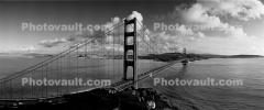 Golden Gate Bridge, Panorama, CSFV11P12_02BW