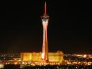 the Stratosphere, Night, Neon Lights, Exterior, Outdoors, Outside, Nighttime, CSND01_056