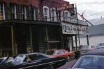 The Brass Rail, downtown, cars, shops, building, saloon, Virginia City, 1960s, CSNV07P02_12