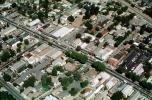 Downtown Pleasanton aerial, Buildings, houses, homes, texture, suburban sprawl, Main street, 1 September 1983, CTVV01P04_07