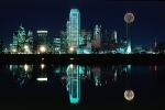 Dallas Skyline Night, buildings, reflection, 23 March 1993, CTXV01P14_09