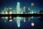 Dallas Skyline, buildings, reflection, 23 March 1993, CTXV01P14_10