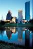 downtown, skyscraper, building, skyline, Cityscape, Lake, reflection, Houston, 1 January 1994, CTXV02P09_13