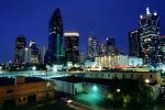Dallas Skyline at Night, downtown, buildings, 21 May 1995, CTXV02P14_19