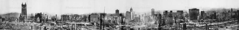 Panorama, Destroyed Buildings, Collapse, 1906 San Francisco Earthquake, DAED01_022
