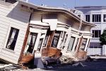 Collapsed Home, Crushed Automobile, Marina district, Loma Prieta Earthquake (1989), 1980s, DAEV01P11_16