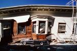 Crushed Car, Collapsed House, Marina district, Loma Prieta Earthquake (1989), 1980s, DAEV01P12_06