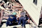 EMT Rescuers, Marina district, Loma Prieta Earthquake (1989), 1980s, DAEV01P13_02