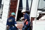 Rescuers, Collapsed Home, Marina district, Loma Prieta Earthquake (1989), 1980s, DAEV01P13_08