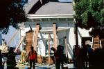 Collapsed Home, Rescuers, Marina district, Loma Prieta Earthquake, (1989), 1980s, DAEV01P15_02