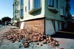 Fallen Bricks, Garage, Marina district, Loma Prieta Earthquake (1989), 1980s, DAEV02P01_04
