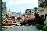 Rubble, Fillmore Street, Marina district, Loma Prieta Earthquake (1989), detritus, 1980s, DAEV02P07_03