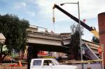Crane, Cypress Freeway, pancake collapse, Loma Prieta Earthquake (1989), 1980s, DAEV02P12_03