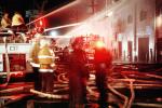 fire at 3rd street and 20th street, San Francisco, flashing lights, Potrero Hill, Dogpatch District, DAFV01P02_02