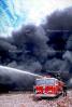thick black smoke, water, Seagrave Truck, Fire Engine, DAFV02P05_02.0147