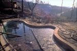 Swimming Pool, Home, Residential House, Hills, Charred, Great Oakland Fire, California, DAFV04P05_15