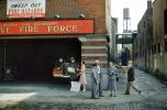 Fire Station, Ellferth's Alley, alleyway, October 1953, 1950s, DAFV09P11_10
