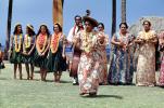 Women Dancing, Leis, dress, string bass, Hawaii, Hula, EDAV01P07_02
