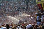 Water Spray, Audience, People, Crowds, JFK Stadium, Live Aid Benefit Concert, Philadelphia, Spectators, 1985, EMCV01P09_02
