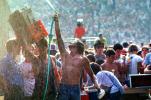 Water Spray, hot, cooling off, Spectators, Audience, People, Crowds, JFK Stadium, Live Aid Benefit Concert, 1985, EMCV01P09_13