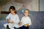 Kids Drawing, Girls, Smiles, 1960s, EPPV01P09_09