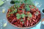 Crawdads, Crayfish, Table Setting, Glasses, Dill, FDNV01P02_06.0944
