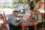 Men, Male, Watermelons, Table, Outdoors, Outside, hats, suspenders, 1940s, FDNV02P01_04.0838