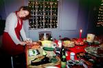Christmas Party, Woman, Carving, Sushi, WKPI Studios, Beer, Candles, Potrero Hill, FDNV02P07_13