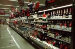 Liquor, Bottles, Hard Liquor, Grocery Aisle, Supermarket, racks full of bottles, Supermarket Aisles, FGNV01P09_03