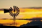 Eclipse Windmill, Irrigation, mechanical power, pump, sunset, FMNV06P04_12