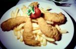 fish and chips, french fries, Deep Fried, Potato, strawberry, Plate, deep-fried, FTCV01P06_19