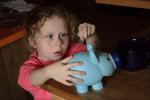 Piggy Bank, Child, Girl, GCBD01_006