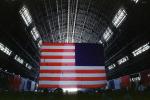 Moffett Field Airship Hangar, Old Glory, USA, United States of America, Star Spangled Banner, GFLV01P01_16