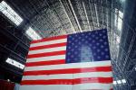 Moffett Field Airship Hangar, Old Glory, USA, United States of America, Star Spangled Banner, GFLV01P02_03