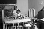 Patient, resting, recuperating, 1940s, Nurse, HHPV02P10_03