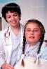 Doctor and girl patient, Broken Arm, Arm Sling, Pigtails, Female, Woman, HODV01P08_07