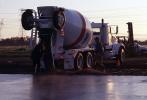 early morning pouring cement for a large floor, Cement Concrete Mixer, ICCV05P05_10