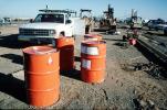 Concrete Pour, Pickup Truck, barrels, ICCV06P02_01