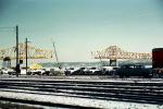 Cars, Bridge Construction, Peoria Illinois, 1950s, ICCV10P07_03