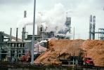 Smoke, Air Pollution, soot, Pulp Mill, sawdust mounds, buildings, IWLV01P13_13