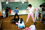 training, instruction, teachers, teaching, classroom, class room, exercising, trampoline, chalkboard, KEDV01P04_09