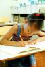 Girl, Desk, Classroom, writing, test, Student, KEDV01P13_12