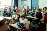 Students in a classroom, desks, class, girls, boys, KEDV02P12_09