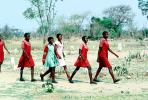 Schoolgirls, walking to school, uniform, Madzongwe, KEDV02P15_05